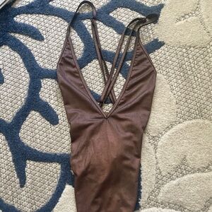 Metallic Brown Bodysuit